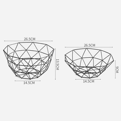 Bandeja de hierro para frutas, cesta de almacenamiento para cocina, mesa, tazón para dulces, organizador de decoración del hogar