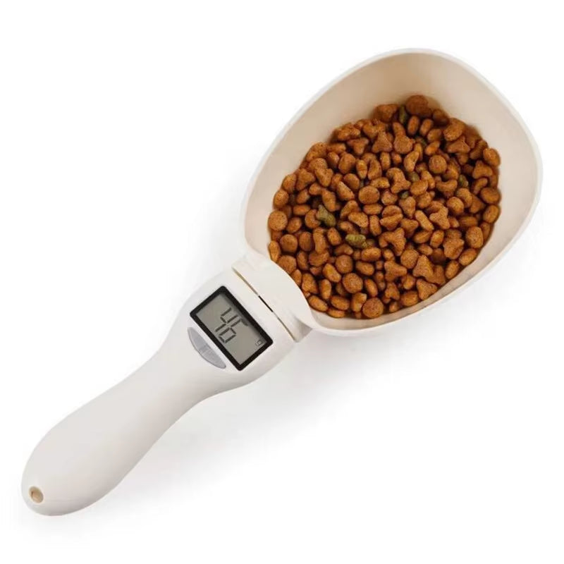 Báscula de alimentos para mascotas, cuchara medidora LCD electrónica de precisión, herramienta de pesaje, cuchara digital para alimentación de perros y gatos, báscula de cocina con pantalla
