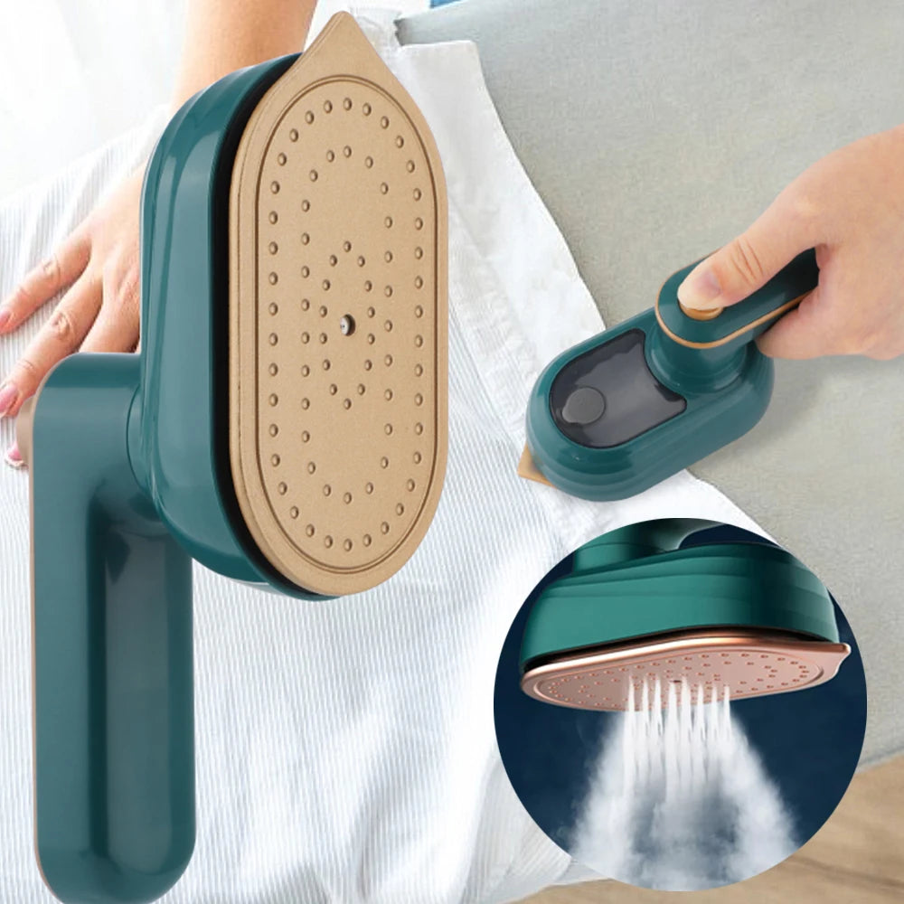 Mini plancha de vapor giratoria de mano, generador de vapor caliente doble húmedo y seco, vaporizador portátil para ropa, para el hogar, viajes, planchado colgante