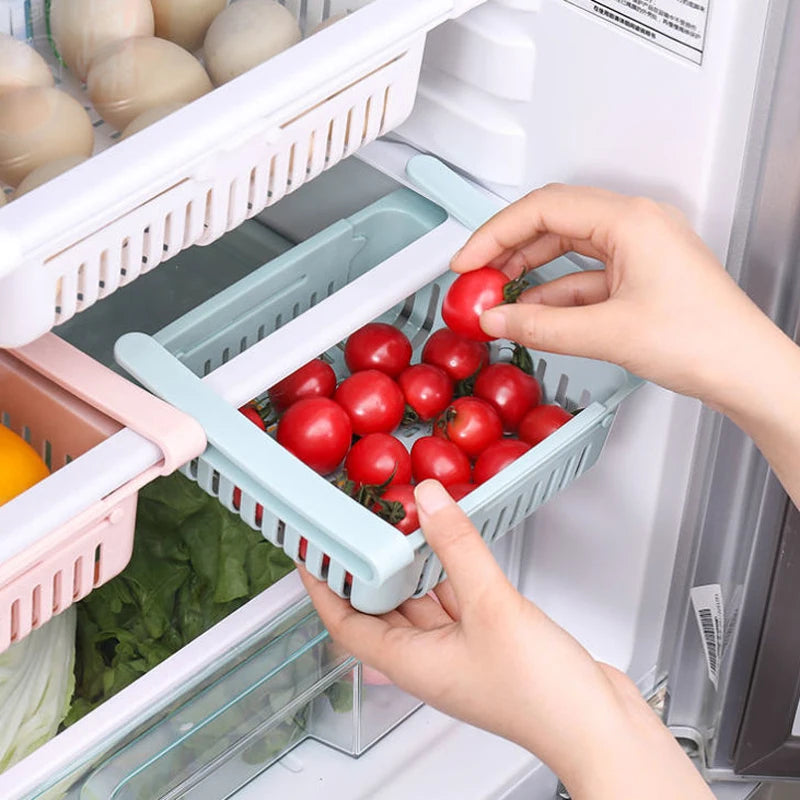 Organizador de estantes de almacenamiento para cocina, organizador de accesorios de cocina, estante de almacenamiento para refrigerador, caja de almacenamiento