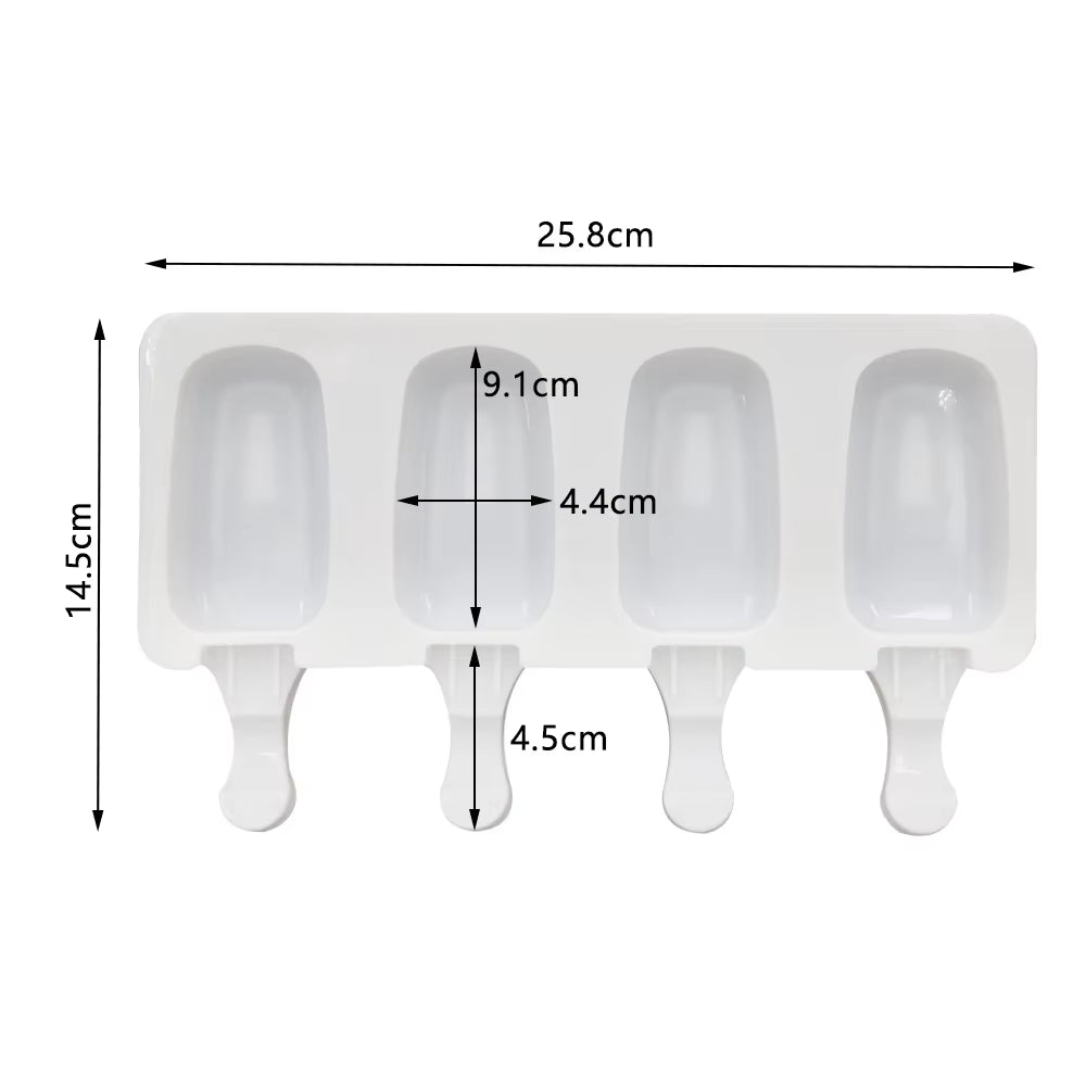 Molde de silicona Magnum de 4/8 celdas, molde de silicona para helado, moldes para paletas, molde para helado DIY, molde para hacer paletas de hielo, bandeja para hielo