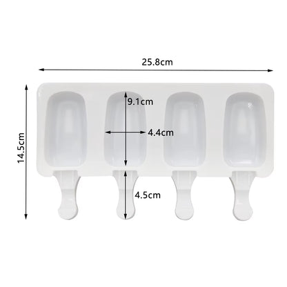 Molde de silicona Magnum de 4/8 celdas, molde de silicona para helado, moldes para paletas, molde para helado DIY, molde para hacer paletas de hielo, bandeja para hielo