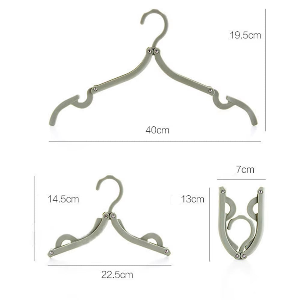 10 perchas plegables portátiles antideslizantes para exteriores, para ropa de viaje, organizador de almacenamiento de toallas y calcetines.