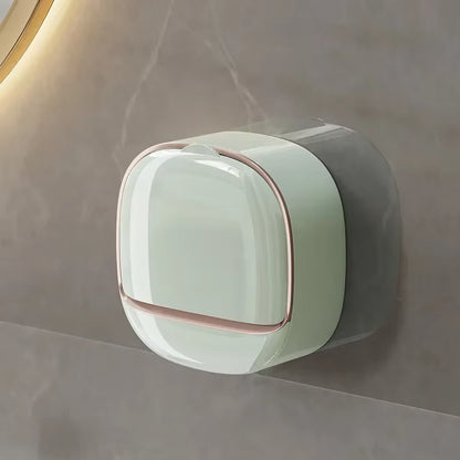 Jabonera de pared ABS con tapa, impermeable, para baño, organizador de viaje