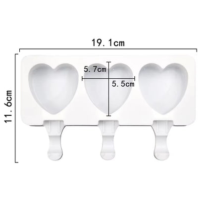 Molde de silicona Magnum de 4/8 celdas, molde de silicona para helado, moldes para paletas, molde para helado DIY, molde para hacer paletas de hielo, bandeja para hielo
