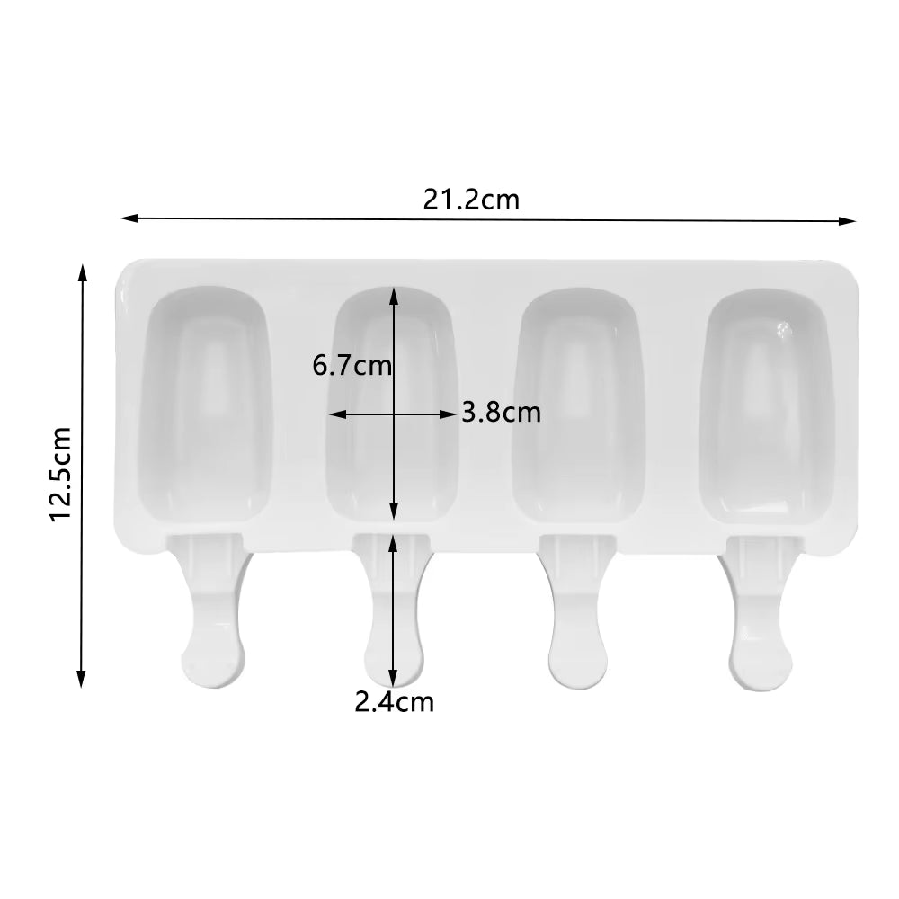 Molde de silicona Magnum de 4/8 celdas, molde de silicona para helado, moldes para paletas, molde para helado DIY, molde para hacer paletas de hielo, bandeja para hielo
