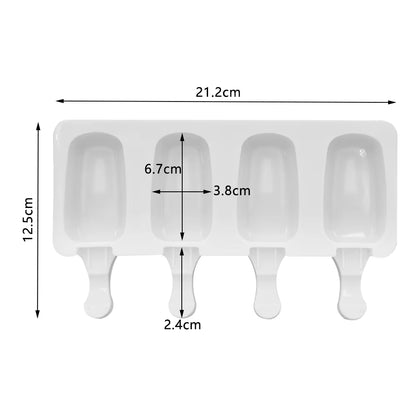Molde de silicona Magnum de 4/8 celdas, molde de silicona para helado, moldes para paletas, molde para helado DIY, molde para hacer paletas de hielo, bandeja para hielo