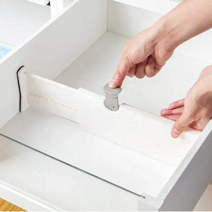 Divisor de cajones de almacenamiento ajustable, retráctil, de plástico, para el hogar, organizador de cocina