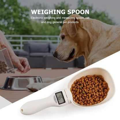 Báscula de alimentos para mascotas, cuchara medidora LCD electrónica de precisión, herramienta de pesaje, cuchara digital para alimentación de perros y gatos, báscula de cocina con pantalla