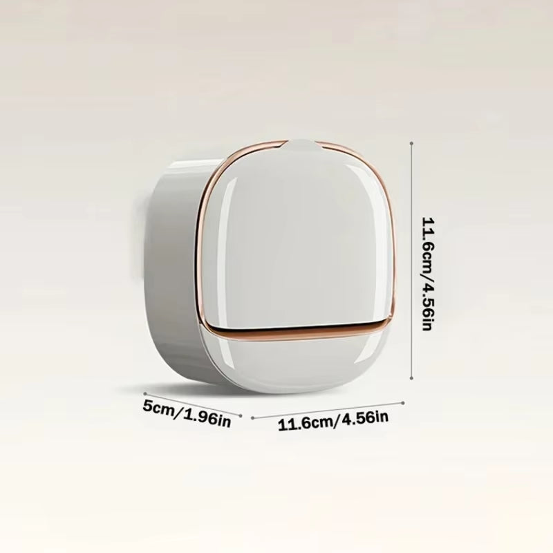 Jabonera de pared ABS con tapa, impermeable, para baño, organizador de viaje