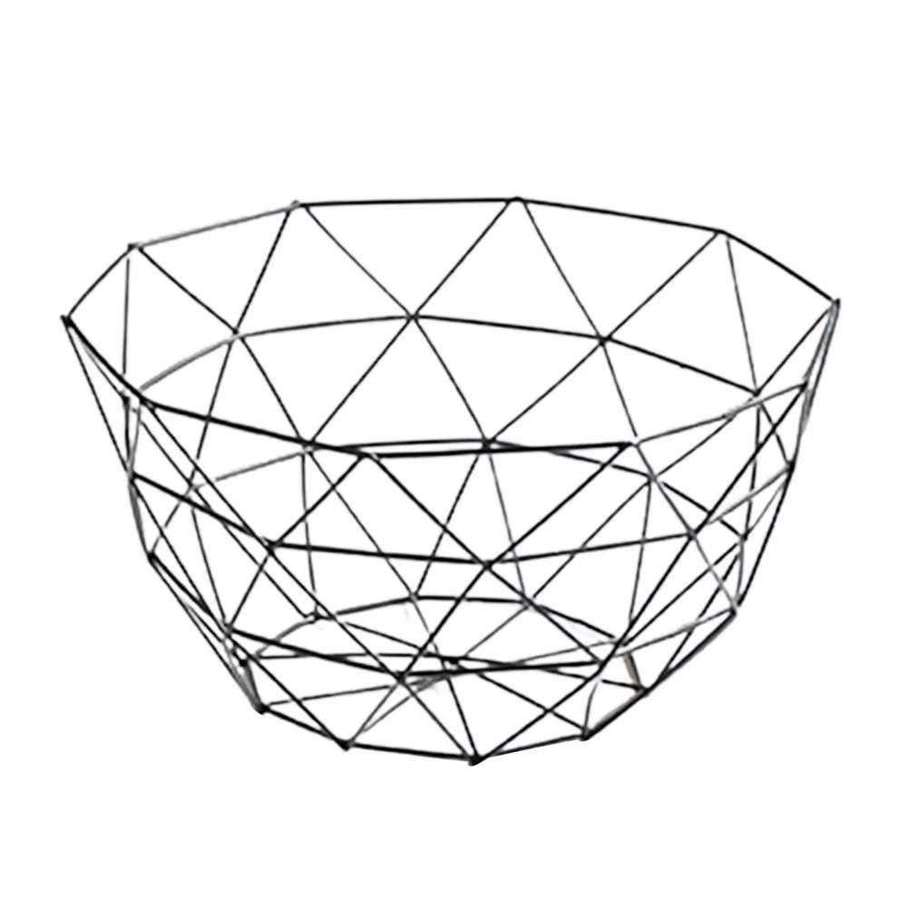 Bandeja de hierro para frutas, cesta de almacenamiento para cocina, mesa, tazón para dulces, organizador de decoración del hogar