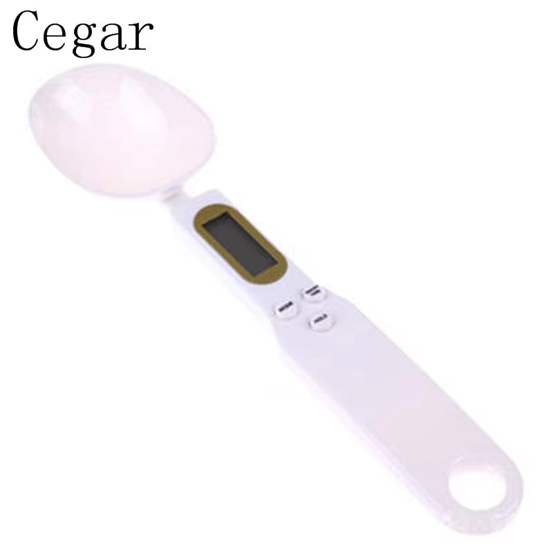 Báscula de cocina digital LCD, cuchara medidora electrónica para pesar alimentos, 500 g, 0,1 g, para café, té y azúcar.