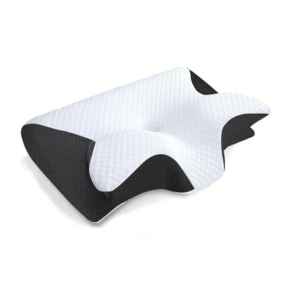 Almohada cervical con memoria Butterfly Sleep, cómoda almohada de espuma viscoelástica de rebote lento para dormir, almohada ortopédica para masaje cervical