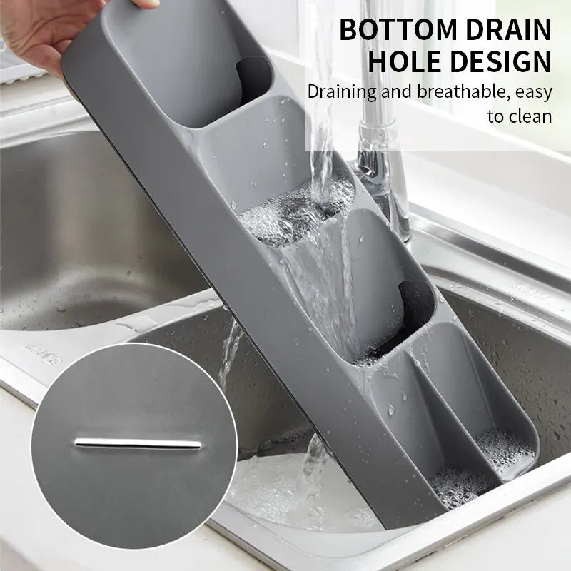 Bandeja para guardar cubiertos con cajón de cocina, soporte para cuchillos, cucharas, tenedores, organizador de vajilla, contenedor para especias, botellas, cuchillos, estante para bloques.