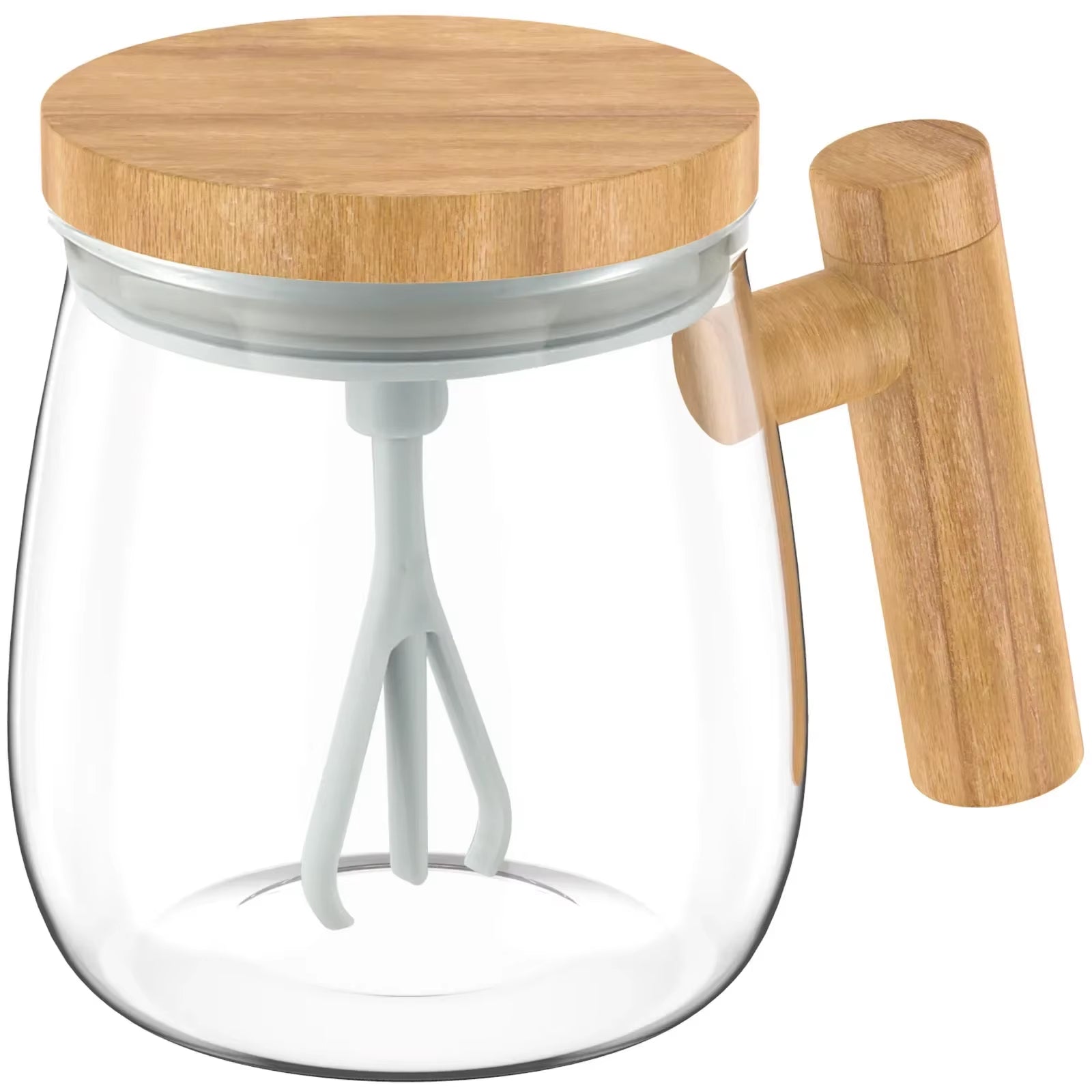 Taza mezcladora eléctrica de alta velocidad de 400 ml, 7000 RPM, con agitador automático impermeable para café, leche, proteína en polvo