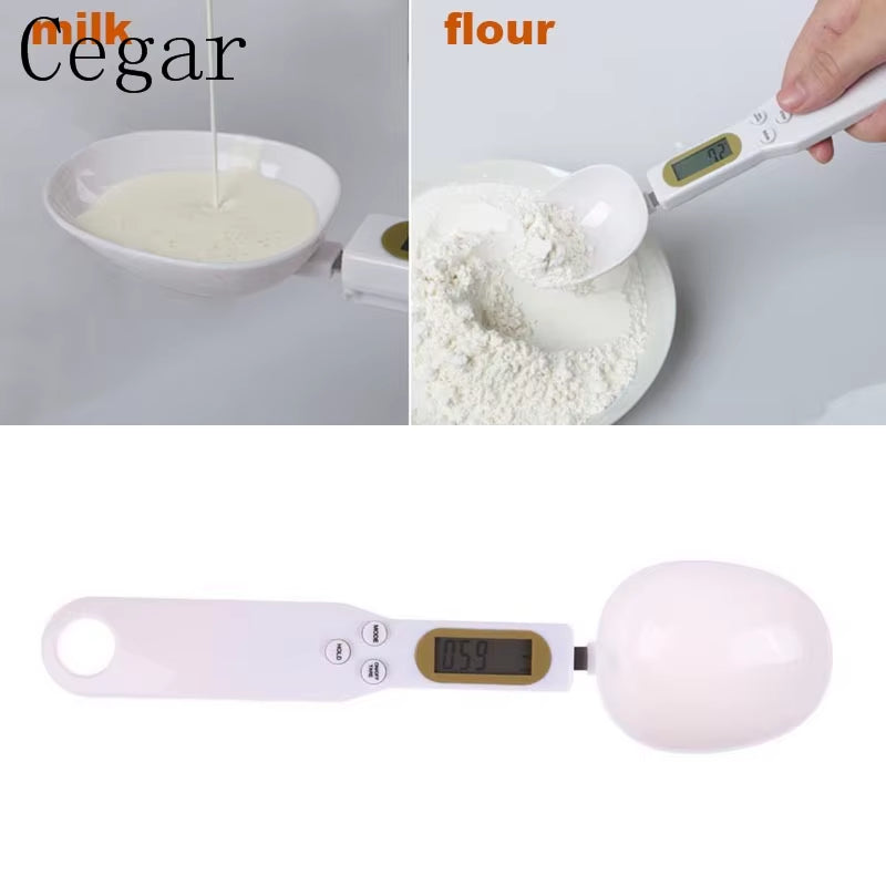 Báscula de cocina digital LCD, cuchara medidora electrónica para pesar alimentos, 500 g, 0,1 g, para café, té y azúcar.