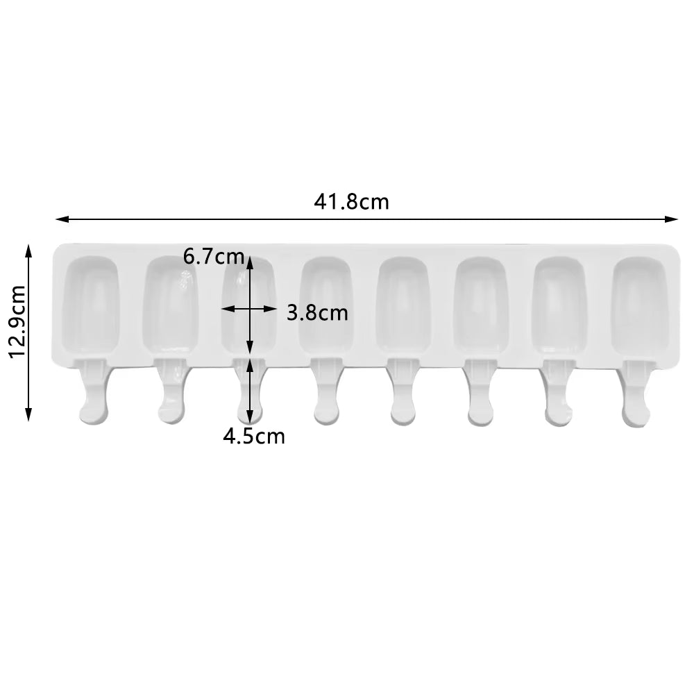 Molde de silicona Magnum de 4/8 celdas, molde de silicona para helado, moldes para paletas, molde para helado DIY, molde para hacer paletas de hielo, bandeja para hielo