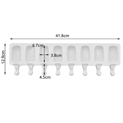 Molde de silicona Magnum de 4/8 celdas, molde de silicona para helado, moldes para paletas, molde para helado DIY, molde para hacer paletas de hielo, bandeja para hielo