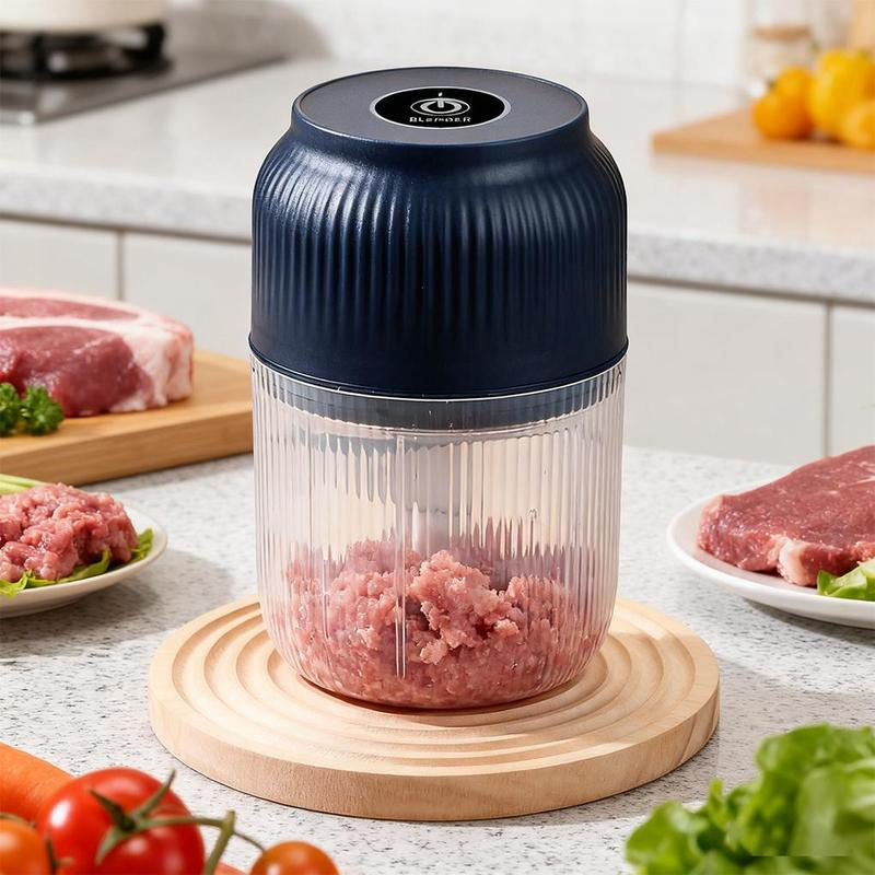 Picadora de ajo eléctrica, mini picadora de verduras portátil, trituradora de ajo, trituradora de cebolla, licuadora para verduras, procesador de alimentos inalámbrico para jengibre, chile, fruta, carne, etc.