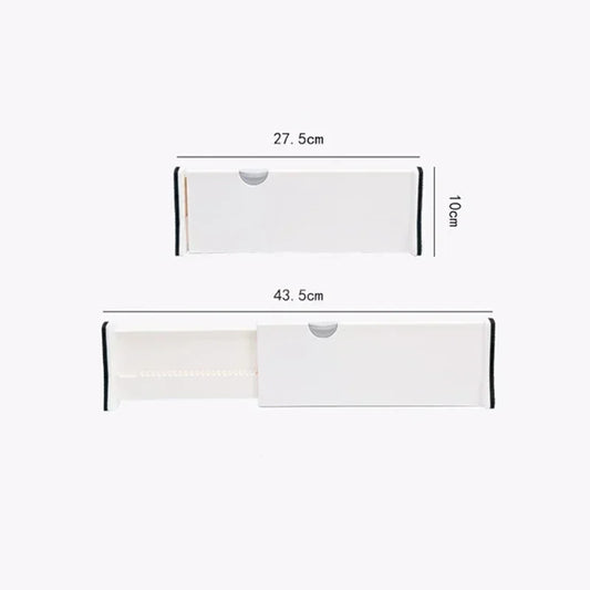 Divisor de cajones de almacenamiento ajustable, retráctil, de plástico, para el hogar, organizador de cocina
