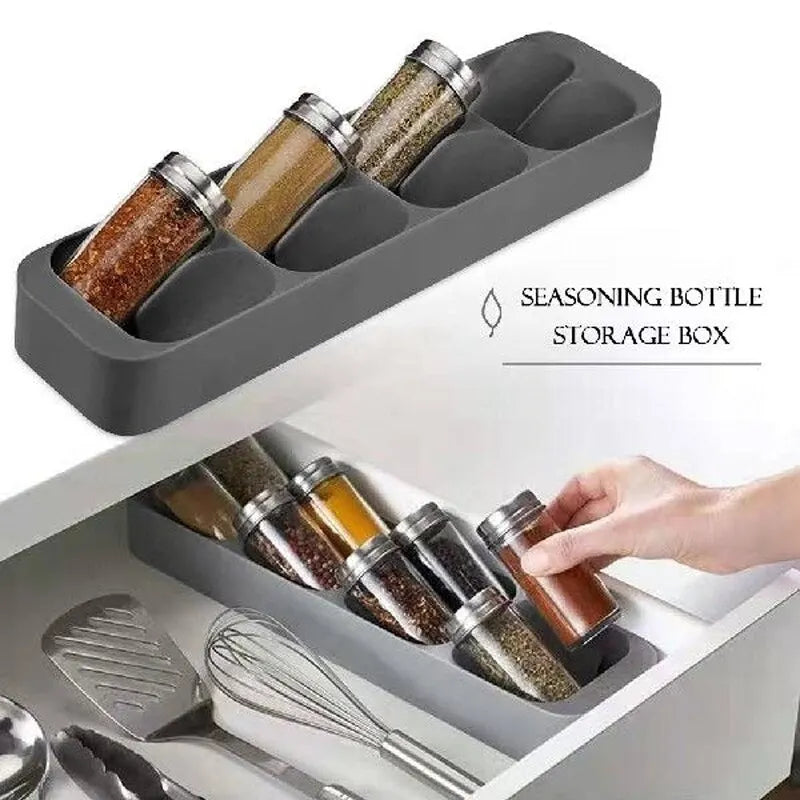 Bandeja para guardar cubiertos con cajón de cocina, soporte para cuchillos, cucharas, tenedores, organizador de vajilla, contenedor para especias, botellas, cuchillos, estante para bloques.