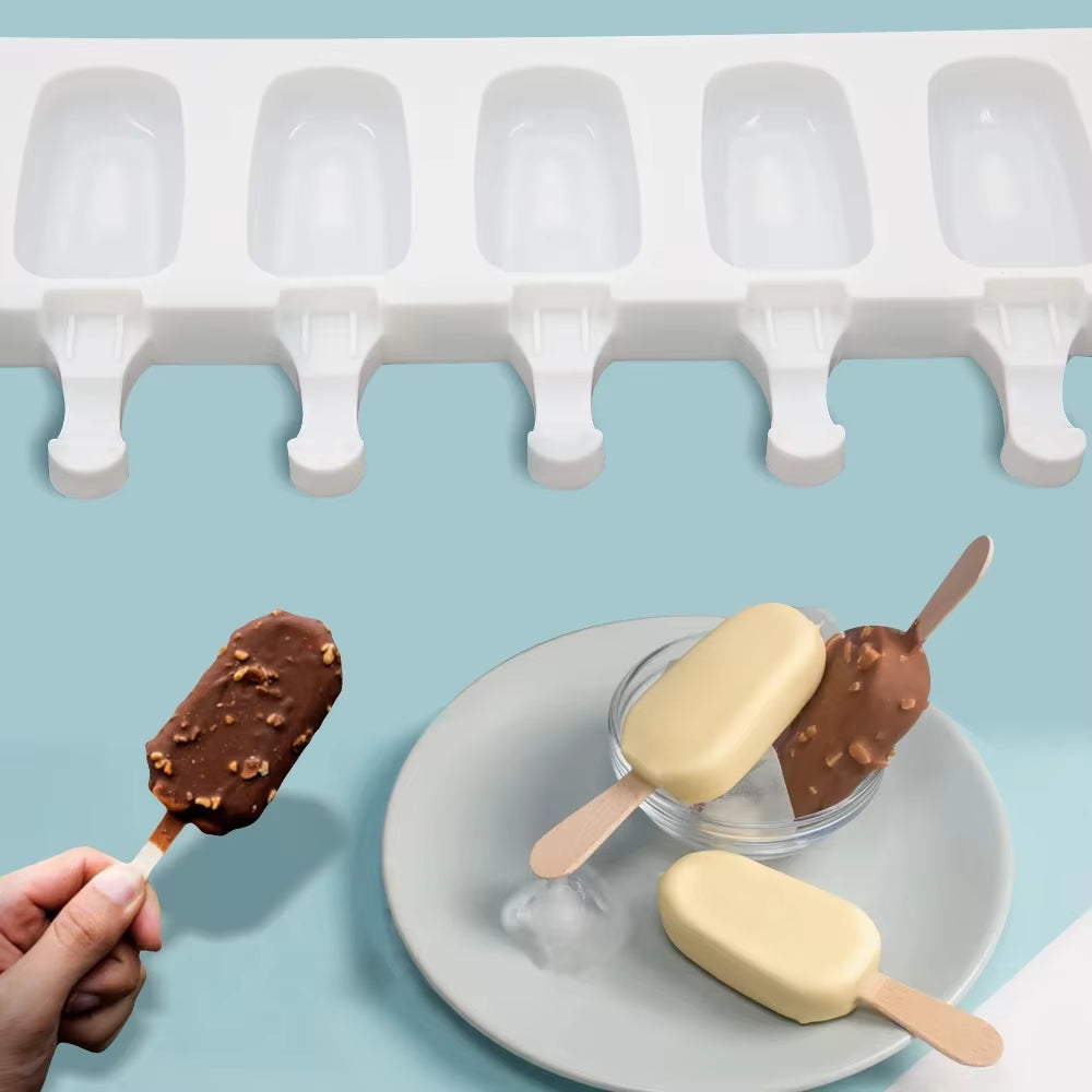 Molde de silicona Magnum de 4/8 celdas, molde de silicona para helado, moldes para paletas, molde para helado DIY, molde para hacer paletas de hielo, bandeja para hielo