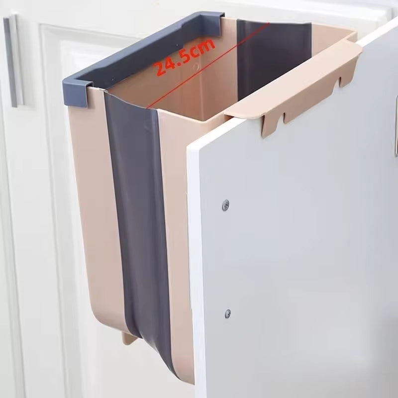 Basurero plegable para cocina, para montar en la pared, para puerta de armario, para vehículos