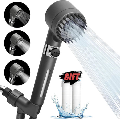 Filtros para Cabezal de ducha de alta presión con 3 modos de pulverización ajustable y filtro de cepillo de masaje, grifo de ducha de lluvia, accesorios de baño