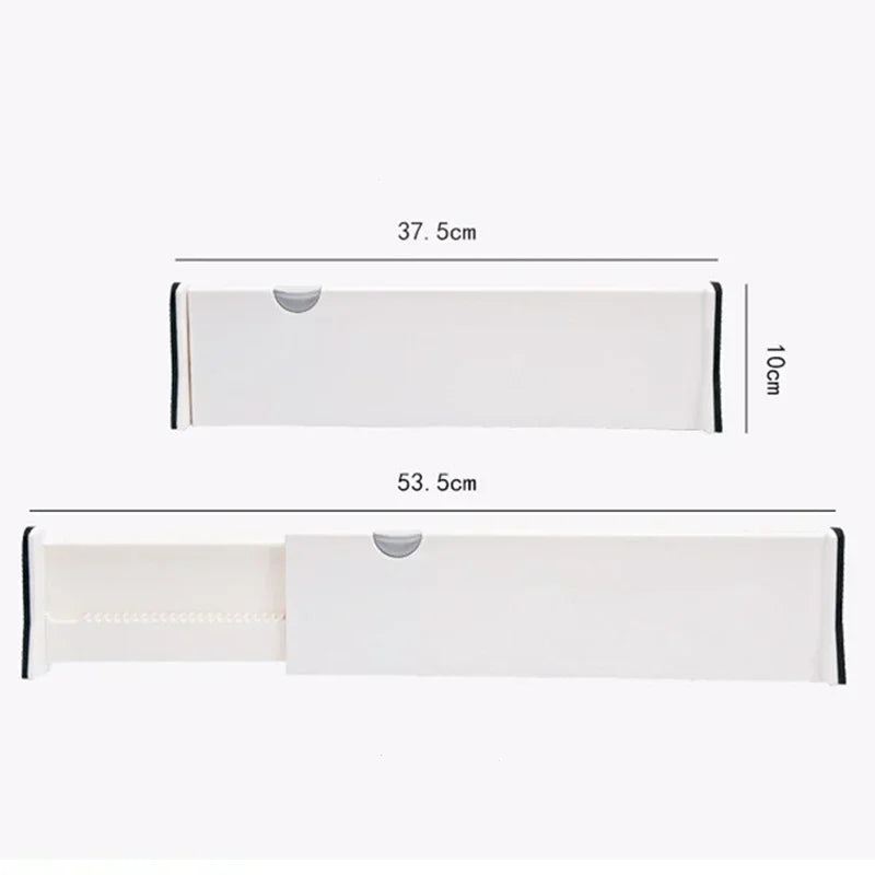 Divisor de cajones de almacenamiento ajustable, retráctil, de plástico, para el hogar, organizador de cocina