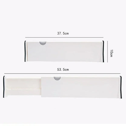Divisor de cajones de almacenamiento ajustable, retráctil, de plástico, para el hogar, organizador de cocina