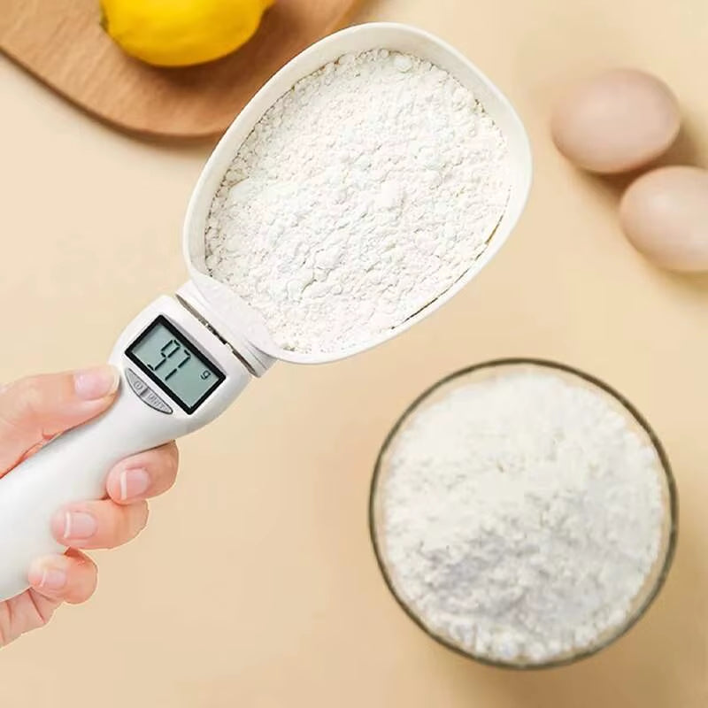 Báscula de alimentos para mascotas, cuchara medidora LCD electrónica de precisión, herramienta de pesaje, cuchara digital para alimentación de perros y gatos, báscula de cocina con pantalla