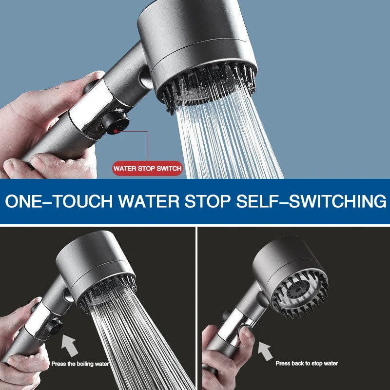 Filtros para Cabezal de ducha de alta presión con 3 modos de pulverización ajustable y filtro de cepillo de masaje, grifo de ducha de lluvia, accesorios de baño