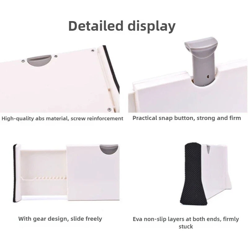 Divisor de cajones de almacenamiento ajustable, retráctil, de plástico, para el hogar, organizador de cocina