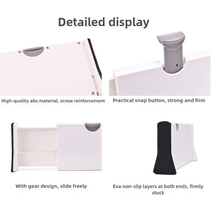 Divisor de cajones de almacenamiento ajustable, retráctil, de plástico, para el hogar, organizador de cocina