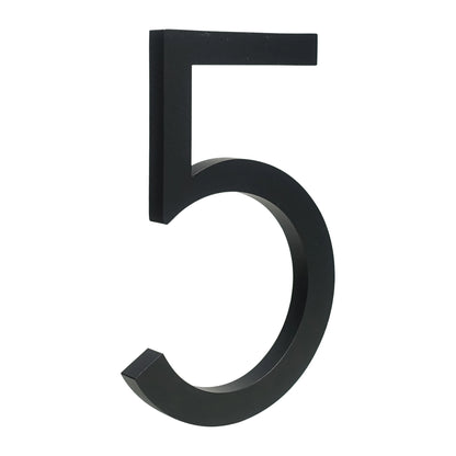 Número de casa flotante para exteriores, 152 mm, 6 pulgadas, aleación de aluminio negro, para puerta de apartamento, buzón, dirección, letrero #0-9 con tornillos
