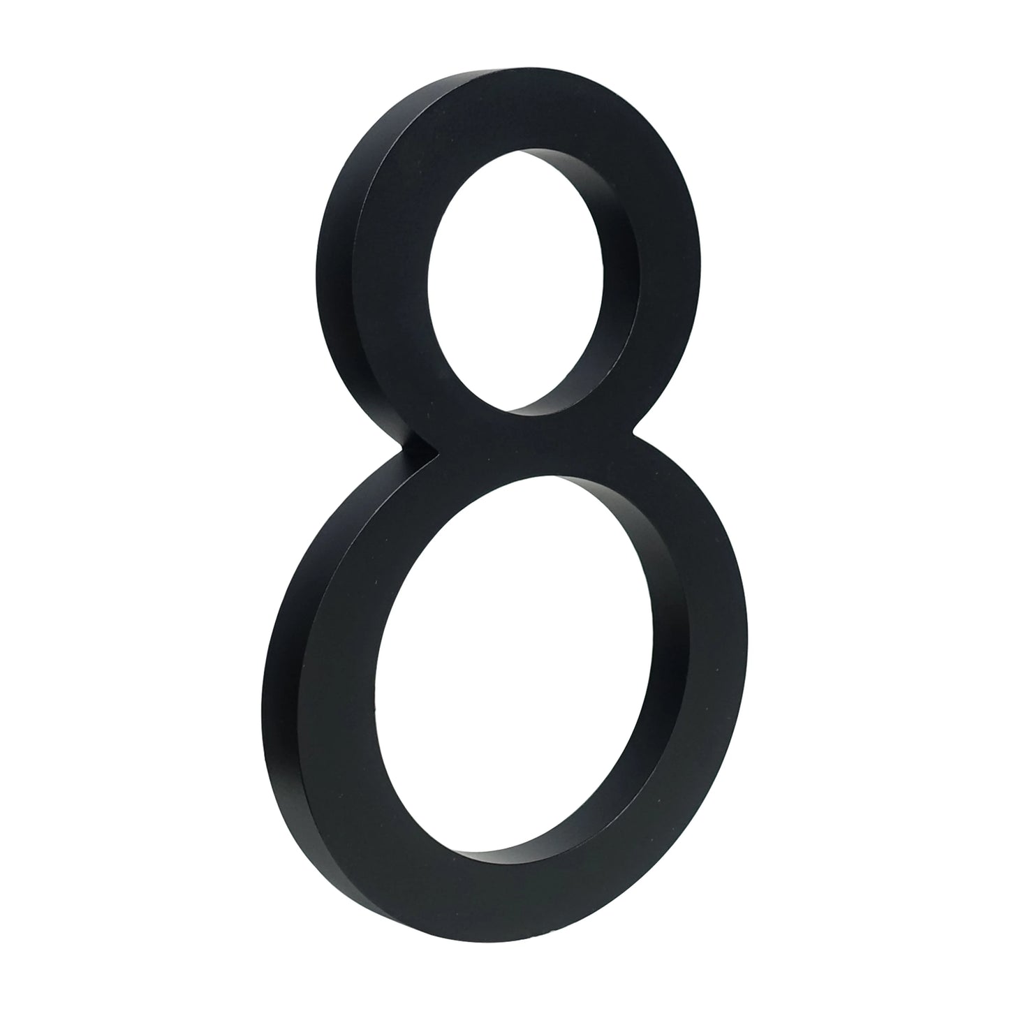 Número de casa flotante para exteriores, 152 mm, 6 pulgadas, aleación de aluminio negro, para puerta de apartamento, buzón, dirección, letrero #0-9 con tornillos