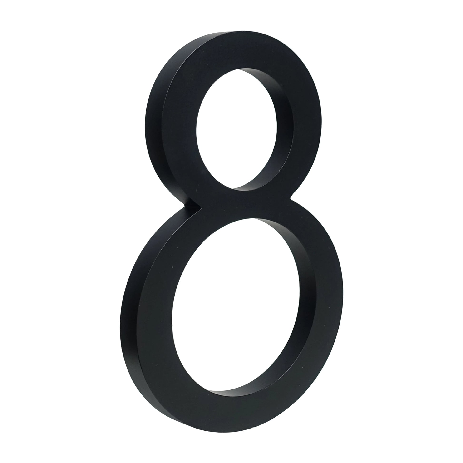 Número de casa flotante para exteriores, 152 mm, 6 pulgadas, aleación de aluminio negro, para puerta de apartamento, buzón, dirección, letrero #0-9 con tornillos