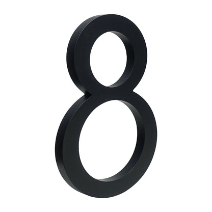 Número de casa flotante para exteriores, 152 mm, 6 pulgadas, aleación de aluminio negro, para puerta de apartamento, buzón, dirección, letrero #0-9 con tornillos
