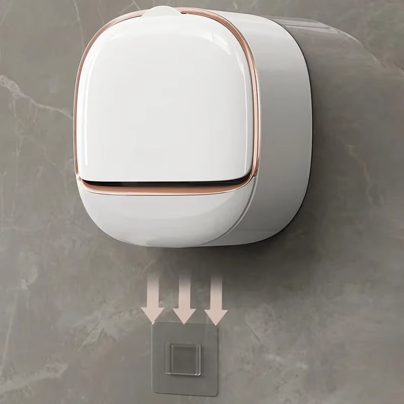 Jabonera de pared ABS con tapa, impermeable, para baño, organizador de viaje
