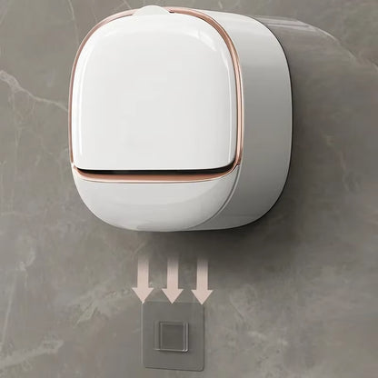 Jabonera de pared ABS con tapa, impermeable, para baño, organizador de viaje