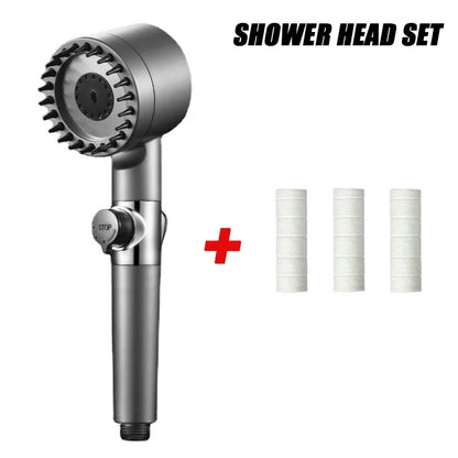 Filtros para Cabezal de ducha de alta presión con 3 modos de pulverización ajustable y filtro de cepillo de masaje, grifo de ducha de lluvia, accesorios de baño