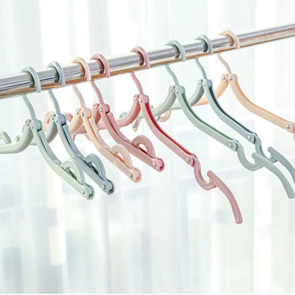 10 perchas plegables portátiles antideslizantes para exteriores, para ropa de viaje, organizador de almacenamiento de toallas y calcetines.
