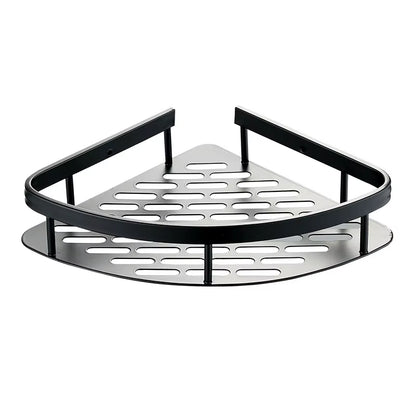 Estante de baño de aleación de aluminio, organizador de champú, almacenamiento de maquillaje, estante de ducha, accesorios de baño, estante de esquina de pared sin taladro