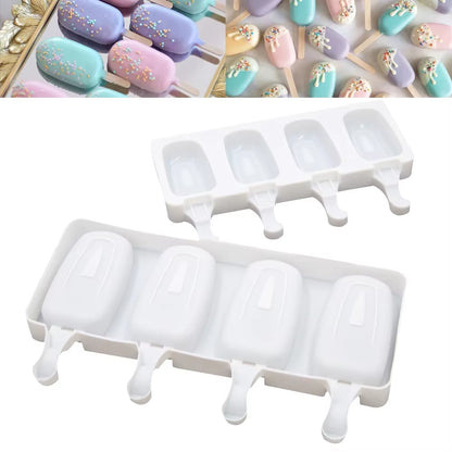 Molde de silicona Magnum de 4/8 celdas, molde de silicona para helado, moldes para paletas, molde para helado DIY, molde para hacer paletas de hielo, bandeja para hielo