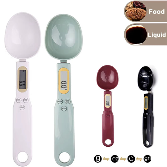 Báscula de cocina digital LCD, cuchara medidora electrónica para pesar alimentos, 500 g, 0,1 g, para café, té y azúcar.