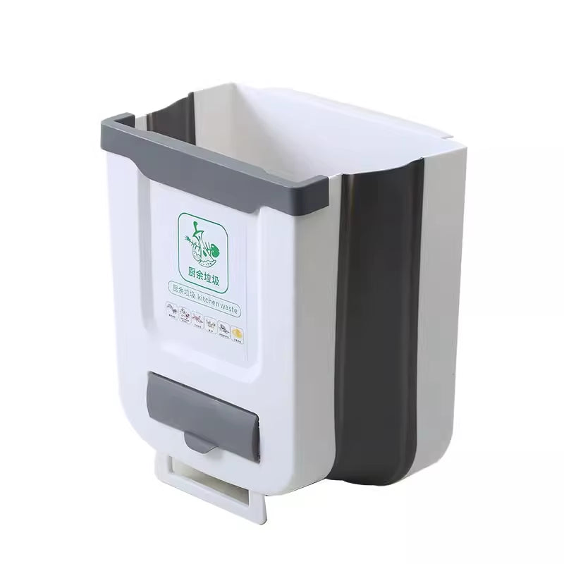 Basurero plegable para cocina, para montar en la pared, para puerta de armario, para vehículos