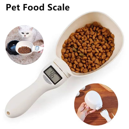 Báscula de alimentos para mascotas, cuchara medidora LCD electrónica de precisión, herramienta de pesaje, cuchara digital para alimentación de perros y gatos, báscula de cocina con pantalla