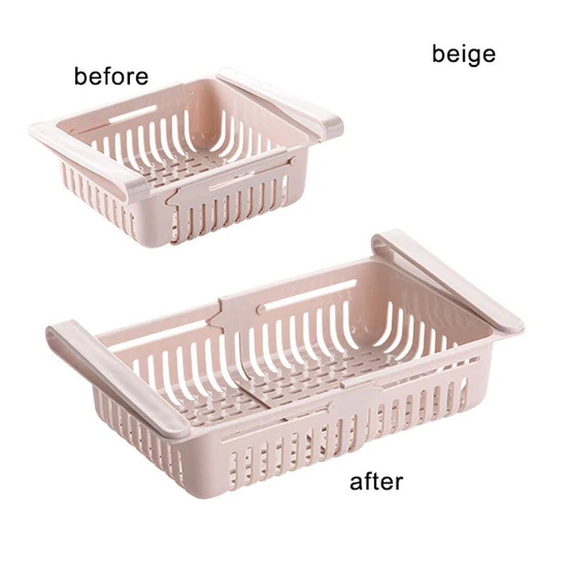 Organizador de estantes de almacenamiento para cocina, organizador de accesorios de cocina, estante de almacenamiento para refrigerador, caja de almacenamiento