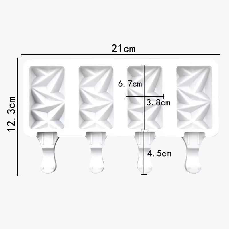 Molde de silicona Magnum de 4/8 celdas, molde de silicona para helado, moldes para paletas, molde para helado DIY, molde para hacer paletas de hielo, bandeja para hielo