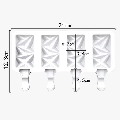 Molde de silicona Magnum de 4/8 celdas, molde de silicona para helado, moldes para paletas, molde para helado DIY, molde para hacer paletas de hielo, bandeja para hielo